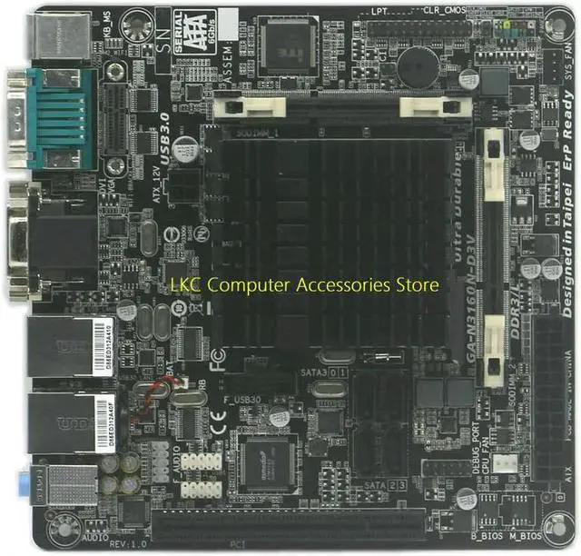 Main image of For GA-N3160N-D3V Mtherboard HDMI+VGA 8GB N3160 CPU M.2 SATA3.0 DDR3 Mini-ITX 17*17 Mainboard 100%Tested