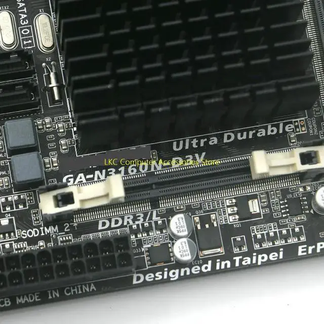 Alt view image 3 of 4 - For GA-N3160N-D3V Mtherboard HDMI+VGA 8GB N3160 CPU M.2 SATA3.0 DDR3 Mini-ITX 17*17 Mainboard 100%Tested