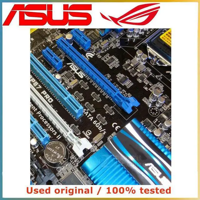 Alt view image 4 of 4 - For P8P67 PRO Computer Motherboard LGA 1155 DDR3 32G For P67 P8P67 Desktop Mainboard SATA III PCI-E 3.0 X16