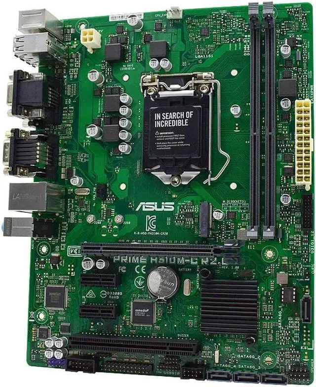 Alt view image 4 of 4 - PRIME H310M-C R2.0 H310 Motherboard LGA 1151 8th 9th Gen Socket Supports i3 9100 9300 9350K 2 RAM Slot Max. 32GB DDR4