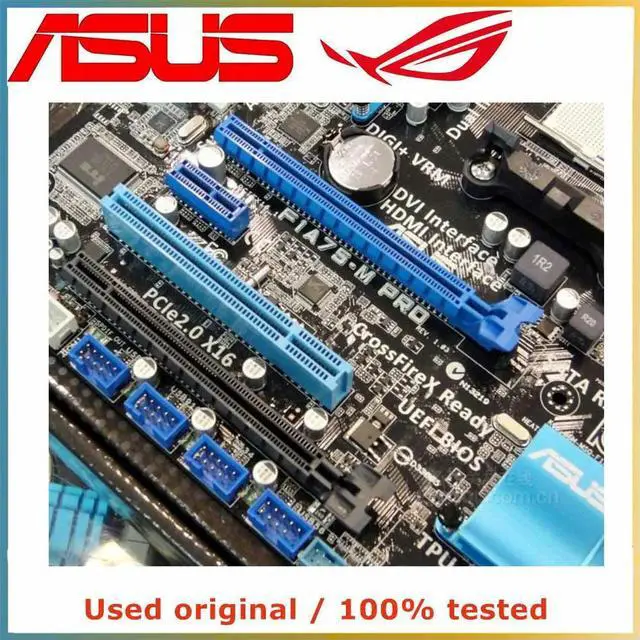 Alt view image 4 of 4 - For F1A75-M PRO Computer Motherboard FM1 DDR3 32G For A75 Desktop Mainboard  SATA III USB PCI-E 3.0 X16
