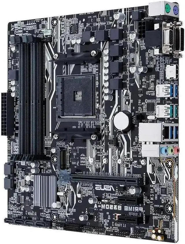 Alt view image 7 of 7 - B350 Motherboard PRIME B350M-A for Ryzen 7 5700x 5700x3d 5800x3d AM4 Motherboard for Ryzen 5 5600 5600G 5500 3600 5600X