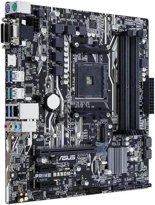 Alt view image 6 of 7 - B350 Motherboard PRIME B350M-A for Ryzen 7 5700x 5700x3d 5800x3d AM4 Motherboard for Ryzen 5 5600 5600G 5500 3600 5600X