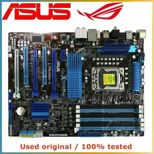 Main image of For X58 For P6X58D-E Computer Motherboard LGA 1366 DDR3 24G Desktop Mainboard SATA II PCI-E 2.0 X16