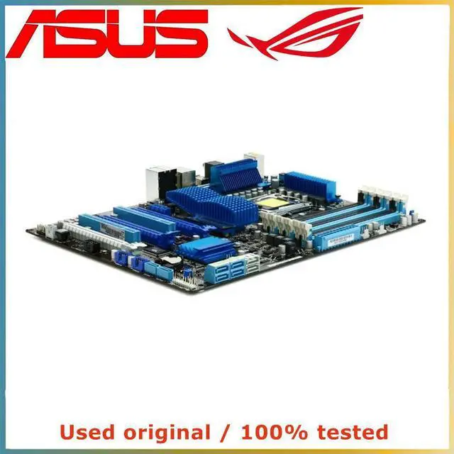 Alt view image 2 of 4 - For X58 For P6X58D-E Computer Motherboard LGA 1366 DDR3 24G Desktop Mainboard SATA II PCI-E 2.0 X16