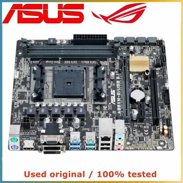 Alt view image 4 of 4 - For A88X For A88XM-E/USB 3.1 Computer Motherboard FM2 FM2+ DDR3 32G Desktop Mainboard  SATA III USB PCI-E 3.0 X16