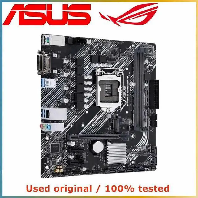 Alt view image 3 of 4 - For PRIME B460M-K Computer Motherboard LGA 1200 DDR4 64G For B460 Desktop Mainboard M.2 NVME PCI-E 3.0 X16