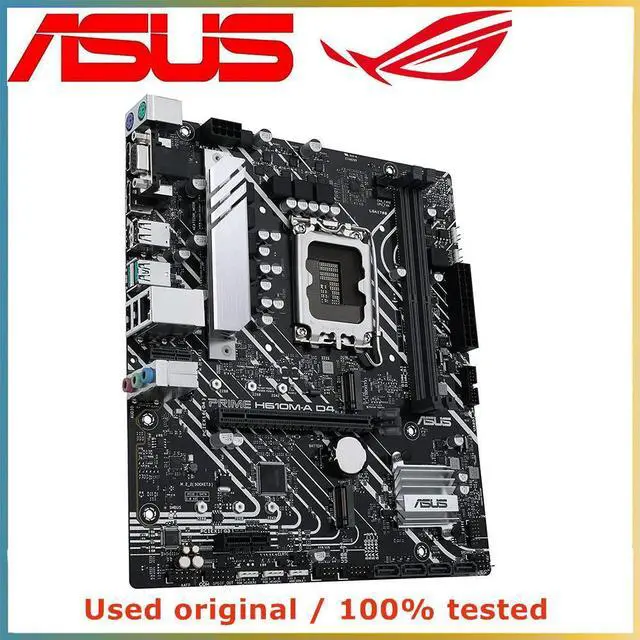 Alt view image 2 of 4 - For H610 For PRIME H610M-A D4 Computer Motherboard LGA 1700 DDR4 64G Desktop Mainboard M.2 NVME PCI-E4.0 PCI-E X16