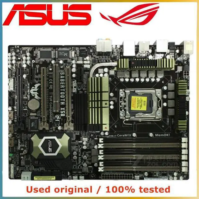 Main image of For X58 For SaberTooth X58 Computer Motherboard LGA 1366 DDR3 24G Desktop Mainboard SATA II PCI-E 2.0 X16