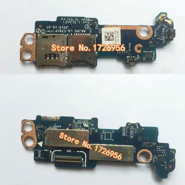 Main image of FOR Latitude 5175 5179 Tablet SIM SD Card Reader Power Button Daughter Circuit Board V242J 0V242J LS-C791P