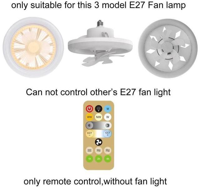 Alt view image 7 of 7 - 1Pc 2023 Replace IR Remote Control fit for E27 Ceiling Fan Light