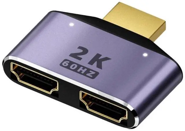 Main image of HDMI-compatible Splitter Adapter Cable 1 in 2 Out HDM-compatible Male to Dual Female 1 to 2 Way for LCD TV Box PS3 Laptop