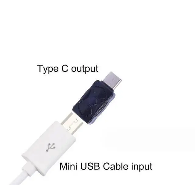 Alt view image 2 of 4 - Type C to Mini USB Adapter, Type C male to Mini USB Female Connector Charge Data Sync Adapter for  Laptop phones