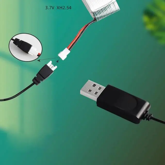 Alt view image 4 of 4 - 3.7V USB Charging Cable XH2.54 Plug Lithium Charger with indicator light for RC Aircraft Helicopter Toys Accessories