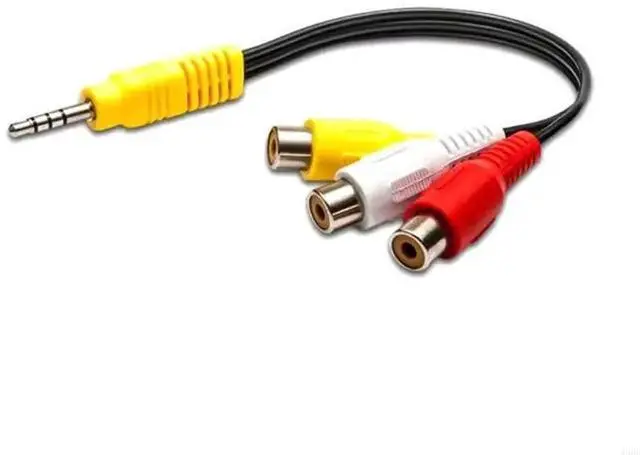 Alt view image 6 of 7 - 3.5MM To Jack 3 RCA Cable Video Component AV Adapter Cable For  TV Laptop DVD Red White And Yellow Female