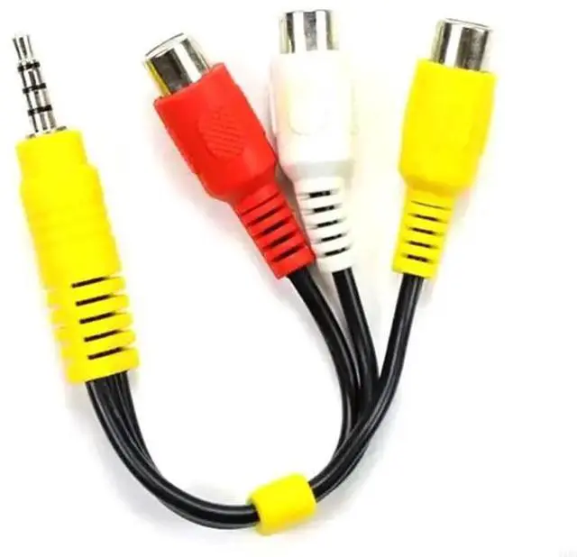 Alt view image 7 of 7 - 3.5MM To Jack 3 RCA Cable Video Component AV Adapter Cable For  TV Laptop DVD Red White And Yellow Female