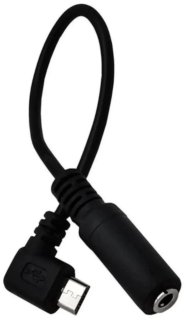Alt view image 2 of 4 - 1pc 90 Degree Right Angle Micro USB 5 Pin Male To 3.5mm Female Jack AUX Audio Sync Headphone Adapter Cable Cord