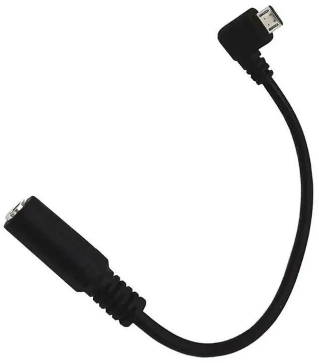 Alt view image 4 of 4 - 1pc 90 Degree Right Angle Micro USB 5 Pin Male To 3.5mm Female Jack AUX Audio Sync Headphone Adapter Cable Cord