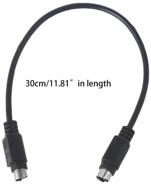 Alt view image 4 of 4 - 30cm for PS2 PS/2 Keyboard Mouse Male To male Extension Cable Lead 6 Pin Motherboard Mouse Connecting adapter cables