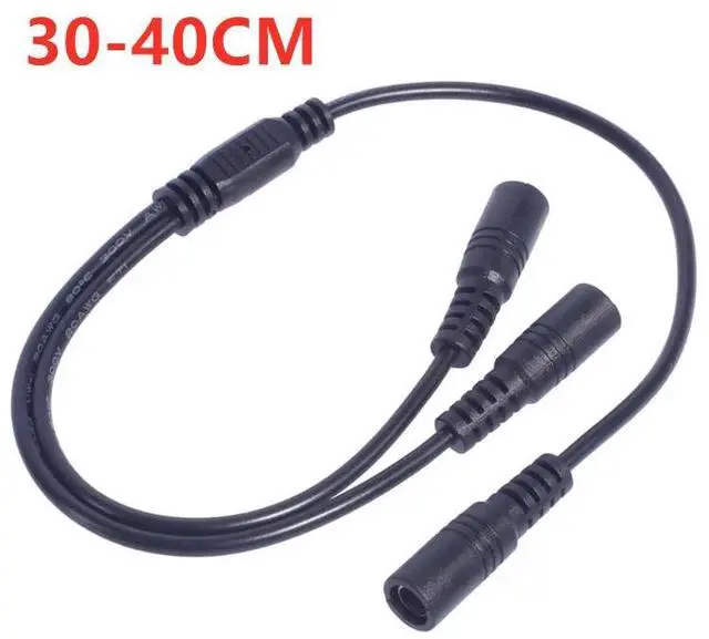 Alt view image 6 of 7 - 20AWG 2 Way DC 5.5x2.1mm 1 Female to 2 Female Splitter Connector Power Supply Adapter Extension Cable For CCTV Camera LED Strip