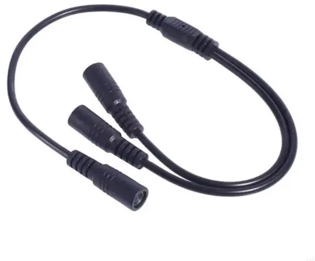 Alt view image 7 of 7 - 20AWG 2 Way DC 5.5x2.1mm 1 Female to 2 Female Splitter Connector Power Supply Adapter Extension Cable For CCTV Camera LED Strip