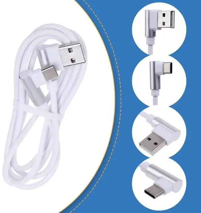 Alt view image 3 of 4 - USB C 90 Degree Elbow USB To Type C Charger Cord Cable for  Mobile Phone Accessories 3A Fast Charging USB Cable