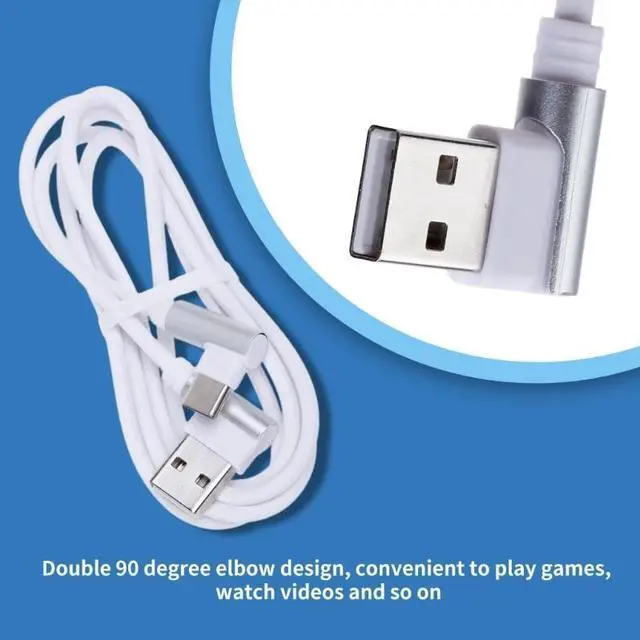 Alt view image 4 of 4 - USB C 90 Degree Elbow USB To Type C Charger Cord Cable for  Mobile Phone Accessories 3A Fast Charging USB Cable