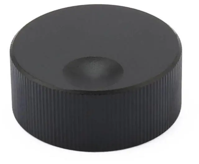 Alt view image 2 of 4 - Volume Control Knob 32x13mm Black Frosted Solid Aluminum Knob Encoder Knob for 6mm Potentiometer