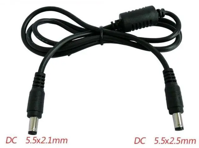 Main image of DC Power Adapter Extension Cords 5.5x2.5mm Male to 5.5x2.1mm Male Plug DC Power Supply Cable For CCTV Camera LED Strip