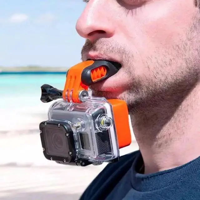 Alt view image 2 of 4 - Mouth Teeth Braces Holder Mount Kit for Gopro11 10 9 8 Surfing Shoot Surf Dummy For GoPro Insta360 One RS/R Camera Accessories