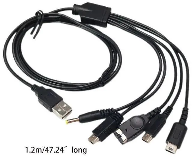 Main image of 5 in 1 USB Charging Cable for 3DS XL NDS Lite NDSI LL WII U Charger for GBA for PSP 1000/ 2000 cable