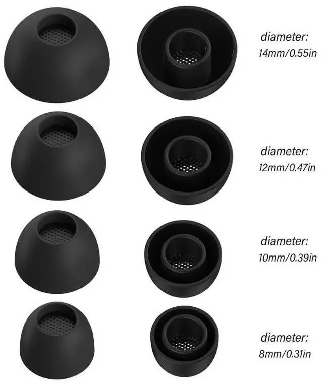Alt view image 3 of 3 - 8pcs Soft Silicone Ear Tip Cover Replacement Earbud Covers For Sennheiser MOMENTUM True Wireless 4 Earphones Accessories
