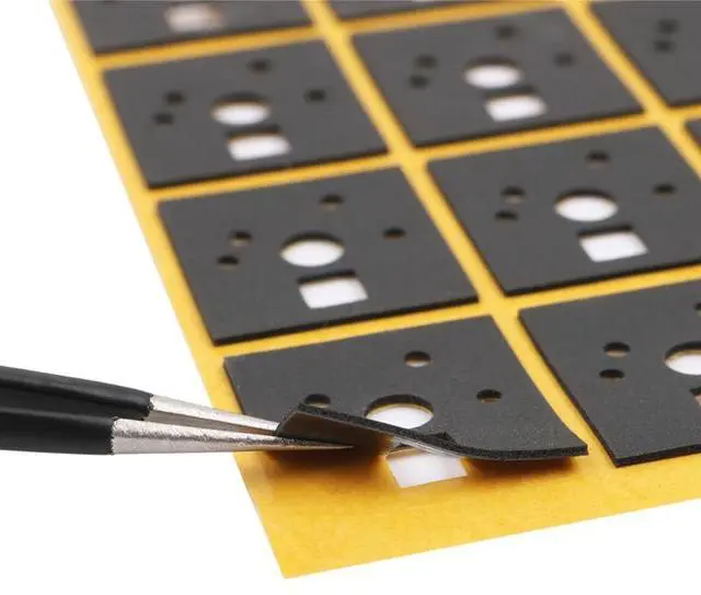 Alt view image 2 of 4 - 120pcs/pack Mechanical Keyboard PORON Foam Material Switch Sticker Film Shaft Gasket Sticker Shaft Buffer Pad Hot Plug