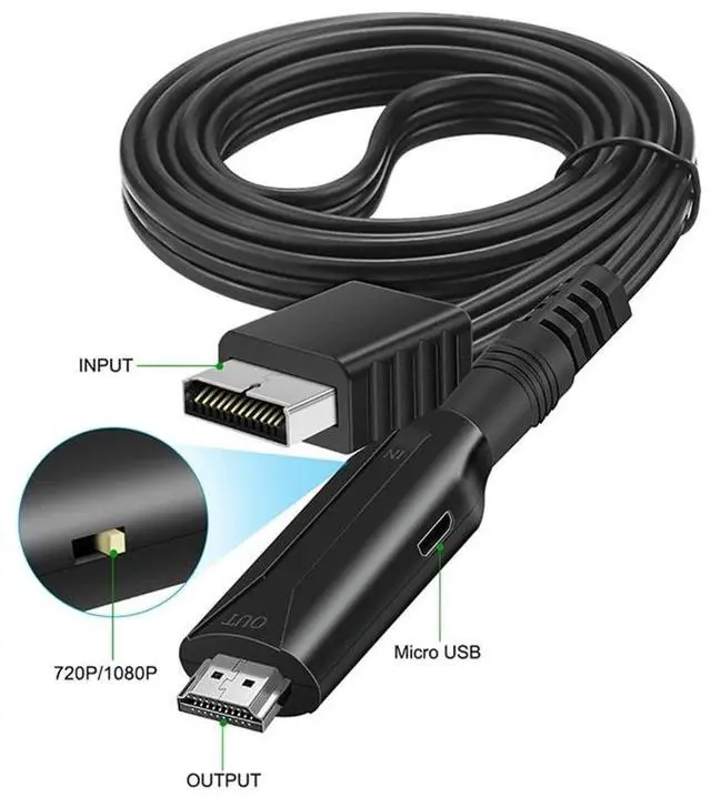 Alt view image 2 of 4 - For PS1 PS2 to HDMI-compatible Converter Adapter 480i/480p/576i Audio Video Converter Supports All For PS2/PS1 Display Modes