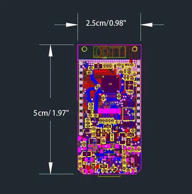 Alt view image 4 of 4 - T-Display ESP32 Bluetooth-compatible Module Development Board 1.14 Inch LCD Control Board 4MB 16MB CH9102F