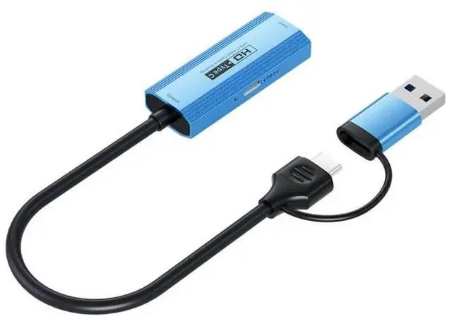 Alt view image 4 of 4 - Video Capture Card USB3.0 HDMI-compatible to USB/Type-c Game Grabber Record for Switch Xbox PS4/5 TV Laptop Converter Cable