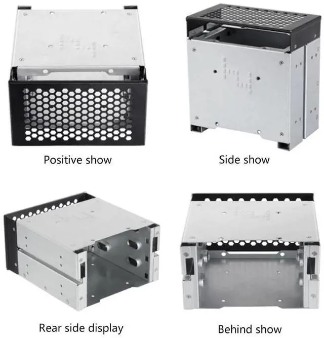 Alt view image 2 of 4 - 3.5 To 5.25 Three-Disc Hard Drive Cages 2 Chassis Drives In The Chassis Hard Drive Box Computer Storage Expansion