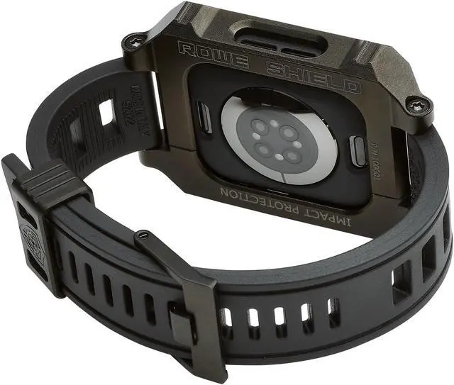 Alt view image 3 of 6 - Rowe Tactical - Rowe Shield Apple Watch Case for Series 7/8, Size 45mm with ISOFrane Band - CNC Machined Aerospace Aluminum 6061-T651, PVD Black