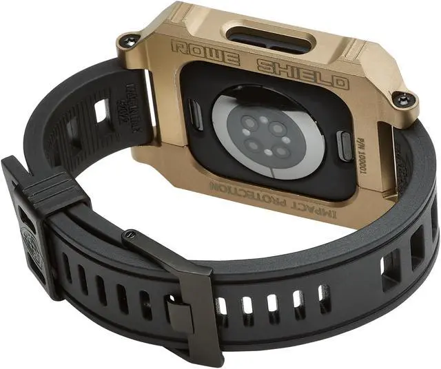 Alt view image 3 of 6 - Rowe Tactical - Rowe Shield Apple Watch Case for Series 7/8, Size 45mm with ISOFrane Band - CNC Machined Aerospace Aluminum 6061-T651, PVD Bronze (FDE)