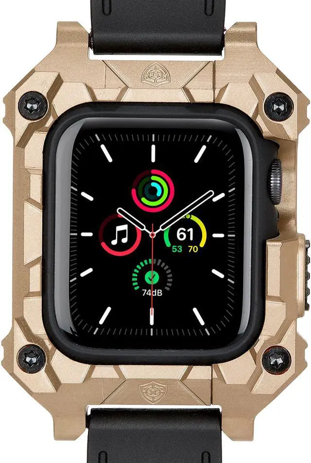 Alt view image 2 of 6 - Rowe Tactical - Rowe Shield Apple Watch Case for Series 7/8, Size 45mm with ISOFrane Band - CNC Machined Aerospace Aluminum 6061-T651, PVD Bronze (FDE)