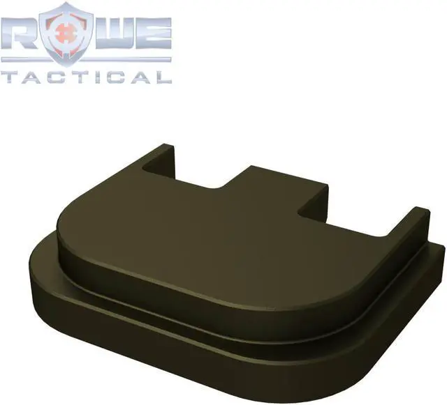 Alt view image 4 of 4 - Rowe Tactical Rear Slide Cover Plate for Glock Gen 1-5 - Olive Drab No Step On Snek - for Glock G17 G19 G21 G22 G23 G24 G26 G27 G29 G30 G31 G32 G33 G34 G35 G36 G37 G38 G39 G40 G41 G45