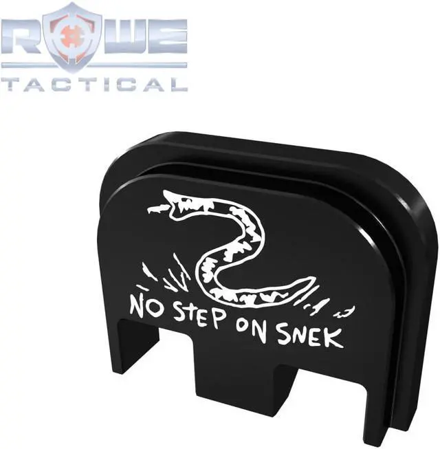 Alt view image 2 of 4 - Rowe Tactical Rear Slide Cover Plate for Glock Gen 1-5 - Black No Step On Snek - for Glock G17 G19 G21 G22 G23 G24 G26 G27 G29 G30 G31 G32 G33 G34 G35 G36 G37 G38 G39 G40 G41 G45