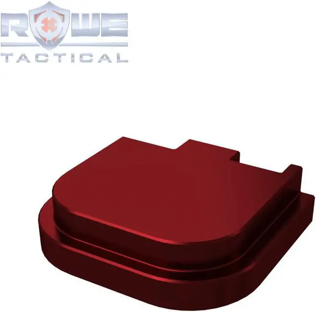 Alt view image 4 of 4 - Rowe Tactical Rear Slide Cover Plate for Glock  G43 G43x G48 - Red - No Step On Snek