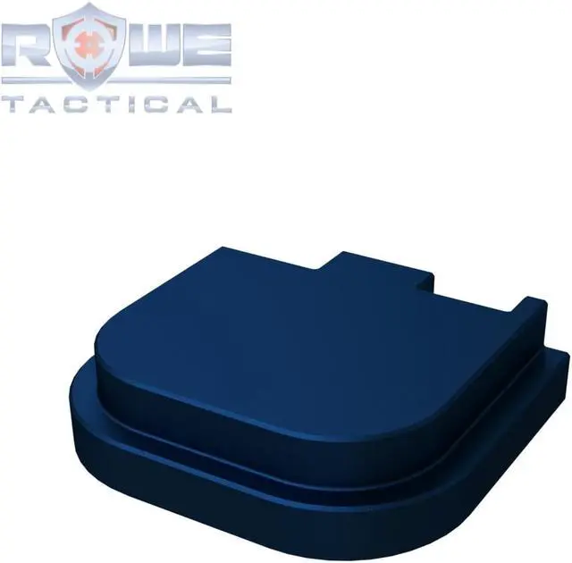 Alt view image 4 of 4 - Rowe Tactical Rear Slide Cover Plate for Glock  G43 G43x G48 - Blue - No Step On Snek