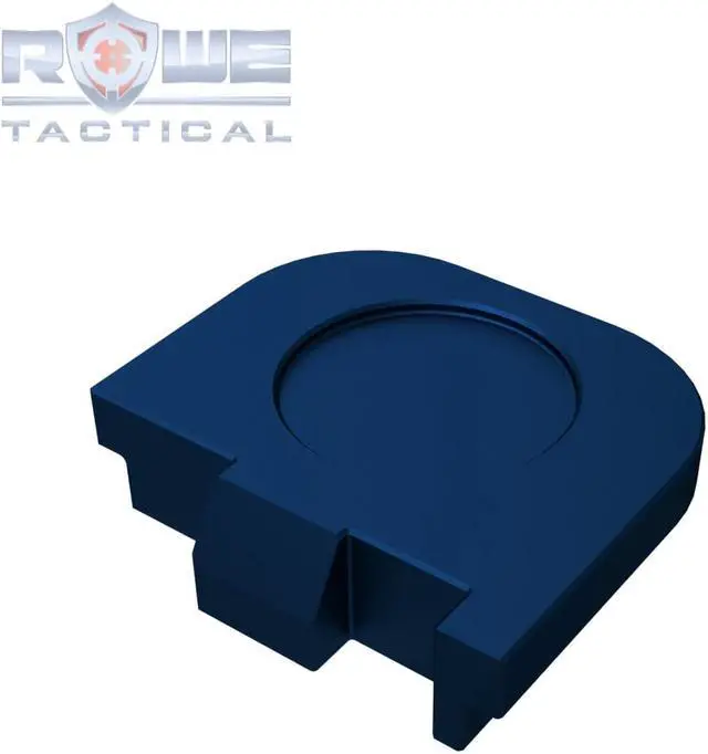 Alt view image 3 of 4 - Rowe Tactical Rear Slide Cover Plate for Glock  G43 G43x G48 - Blue - No Step On Snek