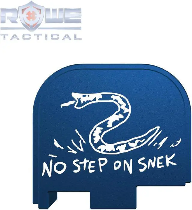 Main image of Rowe Tactical Rear Slide Cover Plate for Glock  G43 G43x G48 - Blue - No Step On Snek