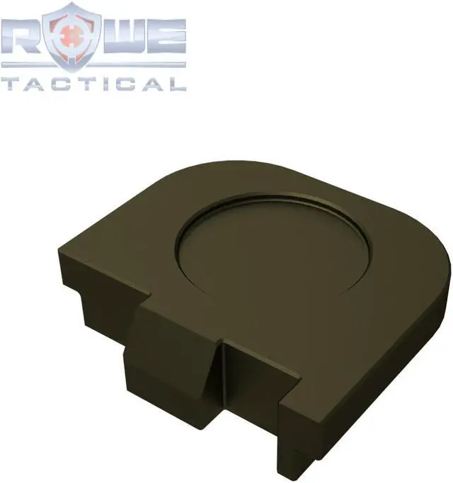 Alt view image 3 of 4 - Rowe Tactical Rear Slide Cover Plate for Glock  G43 G43x G48 - Olive Drab - No Step On Snek
