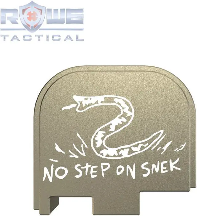 Main image of Rowe Tactical Rear Slide Cover Plate for Glock  G43 G43x G48 - FDE - No Step On Snek