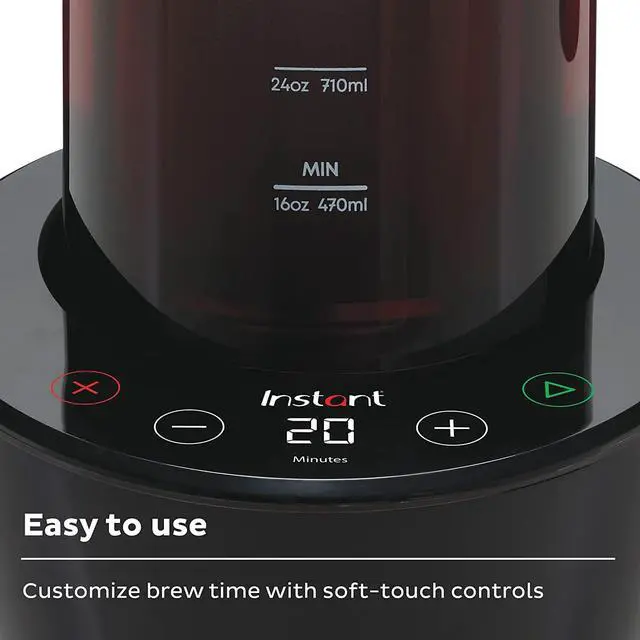Alt view image 5 of 7 - Instant Cold Brew Electric Coffee Maker, From the Makers of Instant Pot, Customize Your Brew Strength, Easy-to-Use, Dishwasher Safe Glass Pitcher, Quickly Brew Up to 32 Ounces