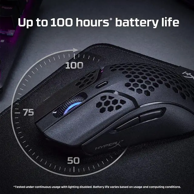 Alt view image 10 of 20 - HyperX Pulsefire Haste - Wireless Gaming Mouse (Black)